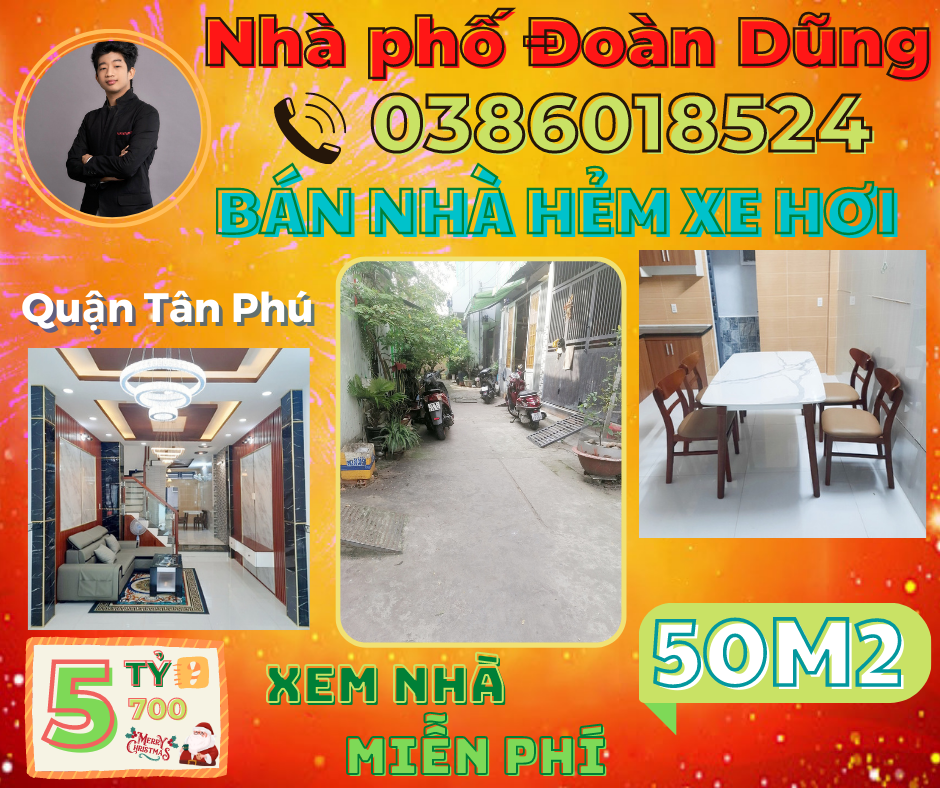 Bán nhà Thạch Lam HXH 3 tầng Quận Tân Phú 50m2 chỉ 5 tỷ 700 triệu – 0386018524.