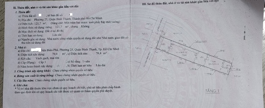 HXh Điện Biên Phủ, ngay Hutech P25, 4.8*28, 9.5 tỷ