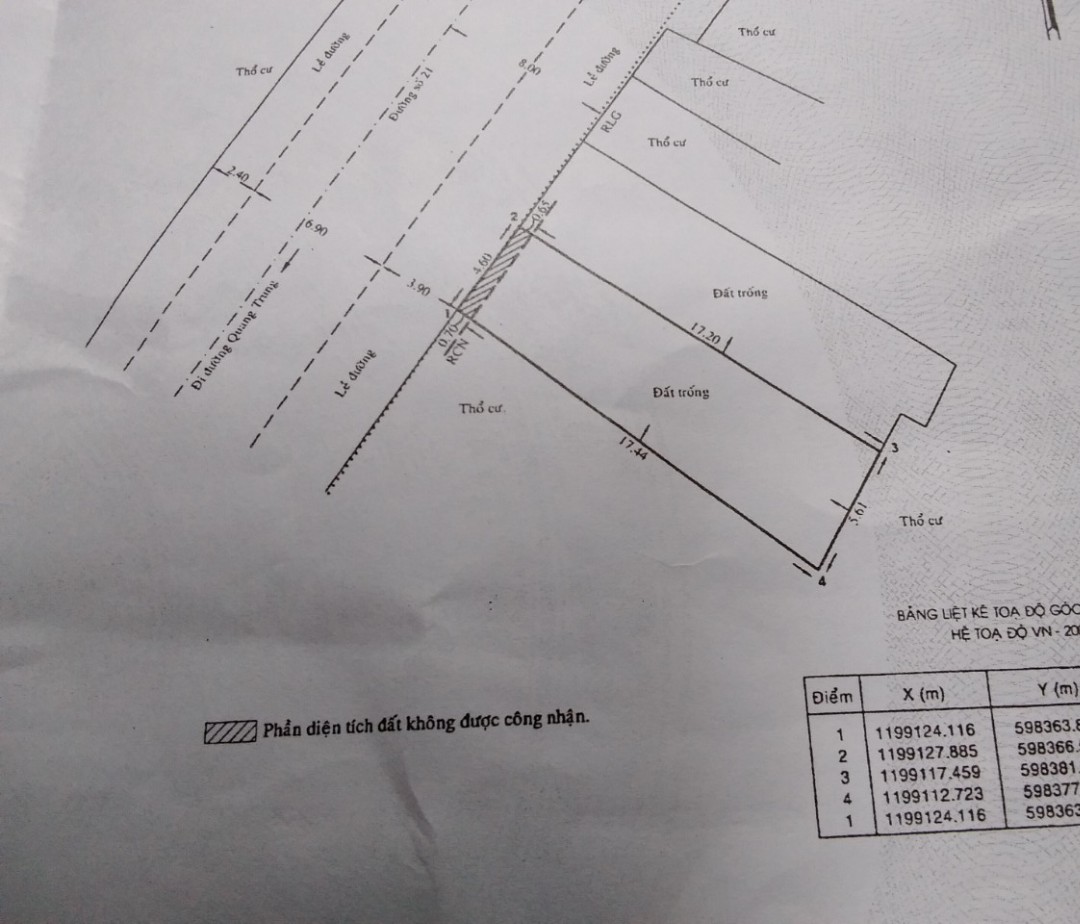 Bán nhà Chính chủ Mặt tiền ĐS21 Quang Trung, GV, sổ đẹp, DT đất 90m2, ĐCT 15tr, giá nhà hẻm 10.5tỷ, LH0937205202