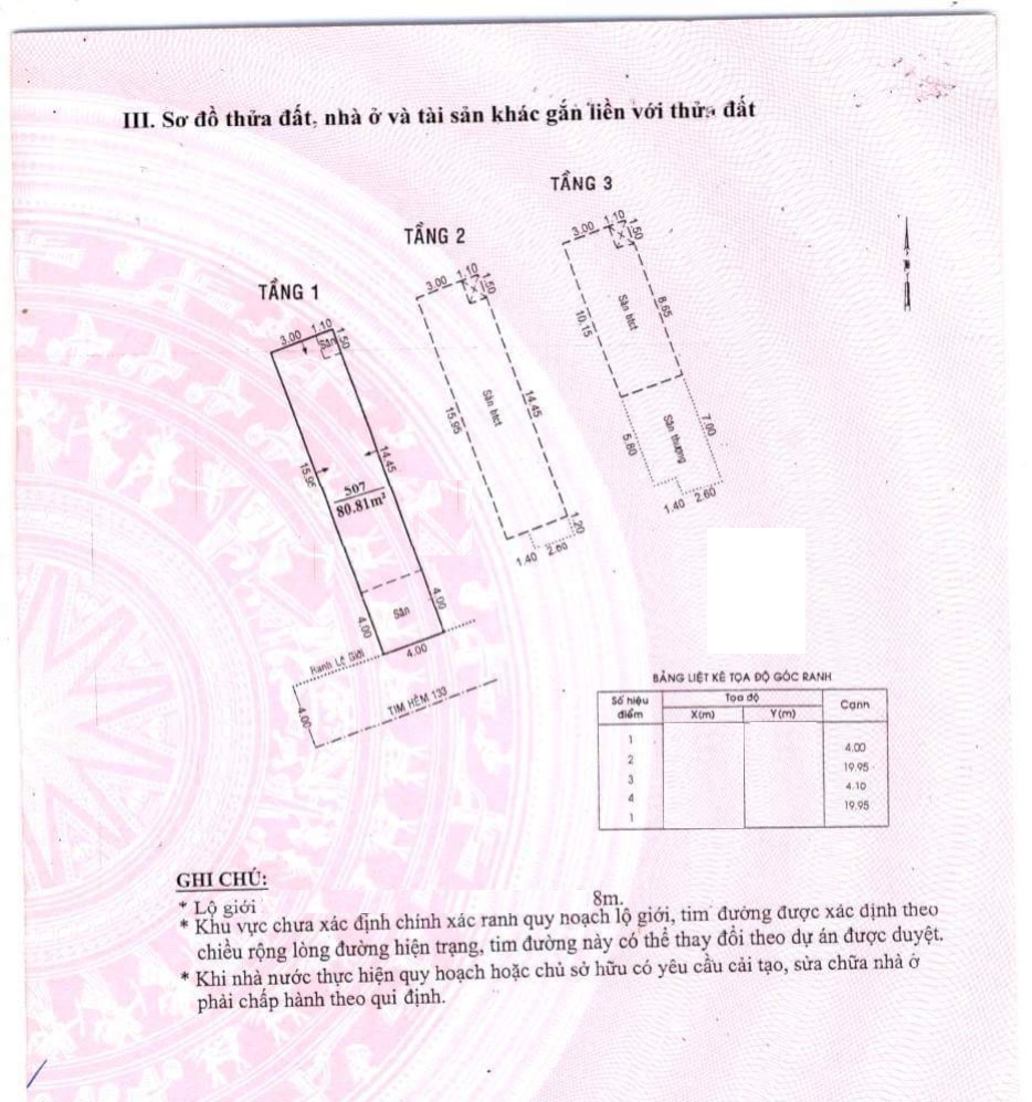 Bán nhà Hẻm 8m Nguyễn Đức Thuận - K200 - Cộng Hoà, DT: 4x20m, 4 Tấm, sổ vuông, 11.9 tỷ