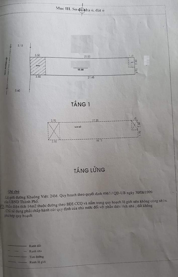 Bán nhà mặt tiền Khuông việt ngay Hoà Bình - Quận 11, 4x25m, 2 Tầng, sổ vuông, 11.9 tỷ (TL)