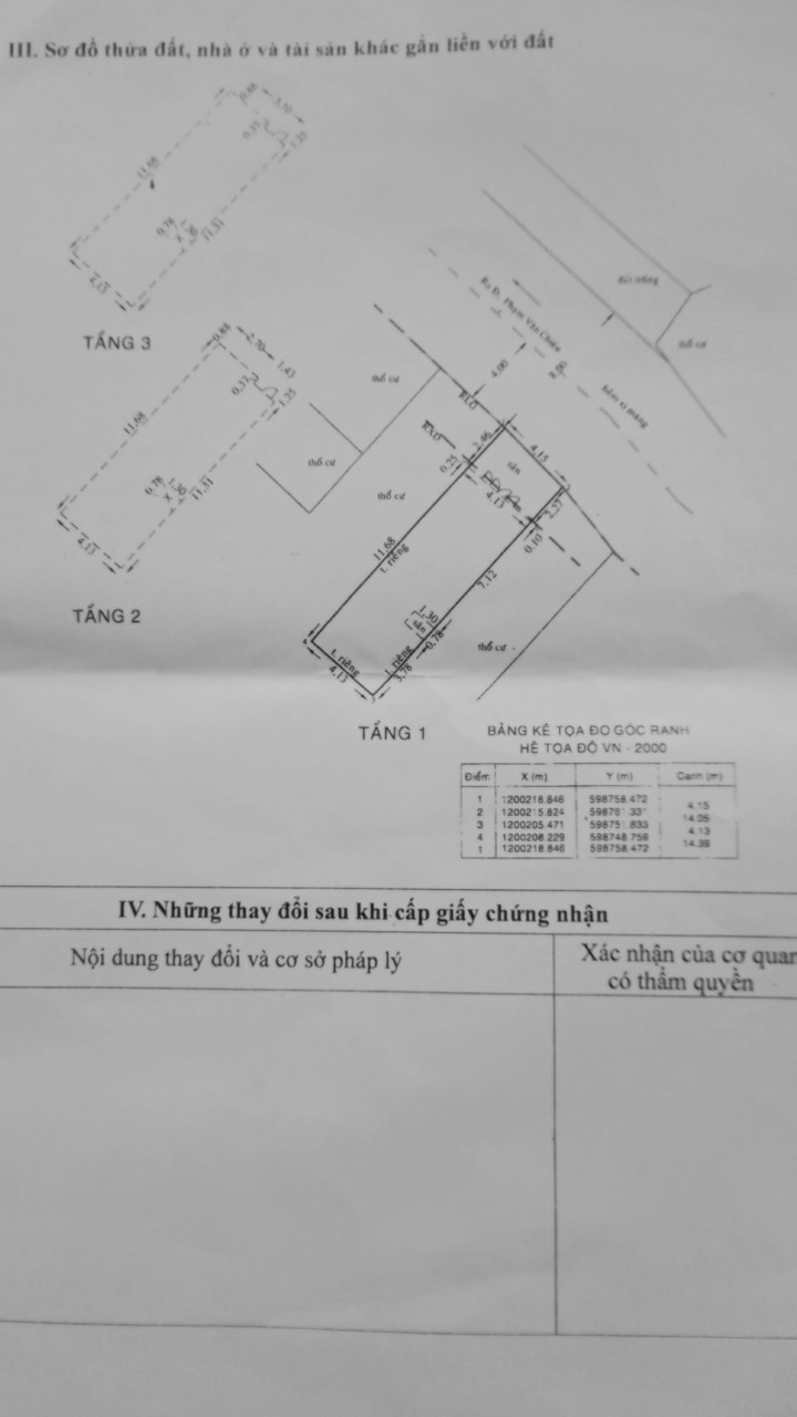 (Hàng ngộp) Chính chủ gửi bán nhà 3 tầng 1 trục HXH 5m Phạm Văn Chiêu P8. DT (4x16m) giá chỉ 5tỷ TL