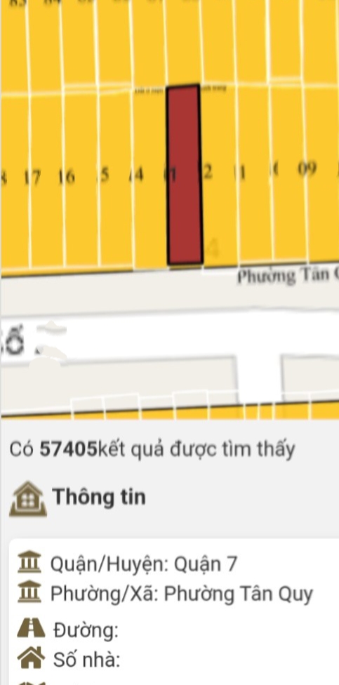 Bán nhà mặt phố tại Đường 25, Phường Tân Quy, Quận 7, Tp.HCM diện tích 61m2