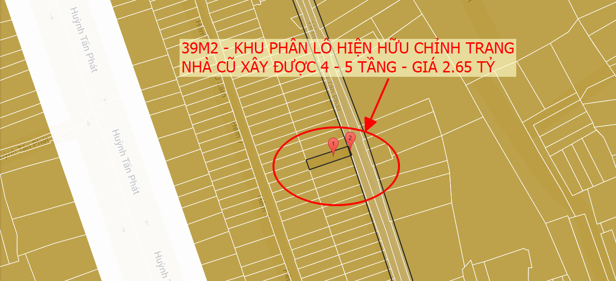 Bán nhà TT Nhà Bè nhà cấp 4 tiện xây mới, 39m2 đất hiện hữu chỉnh trang giá 2.62 tỷ