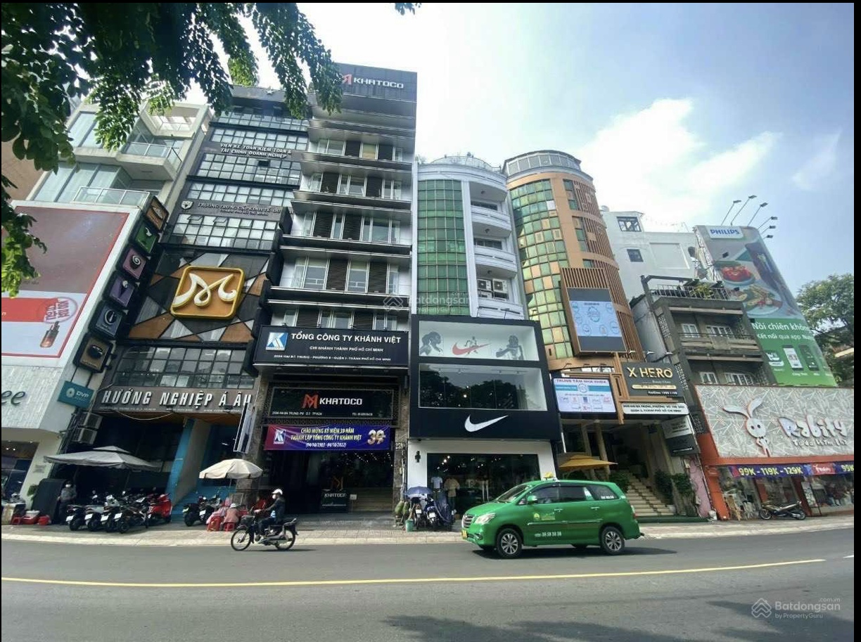 Bán building MT Hai Bà Trưng, P.6 Quận 3 DT 8x25m hầm 10 tầng HĐ thuê 445 tr/th