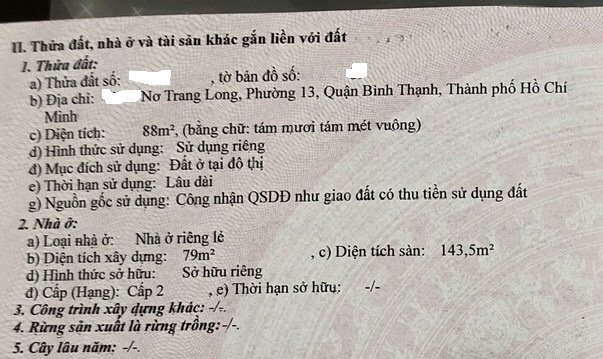 Bán nhà sát MT Nơ Trang Long, Bình Thạnh 8x11 CN 88m2 3 tầng chỉ 7.2 tỷ