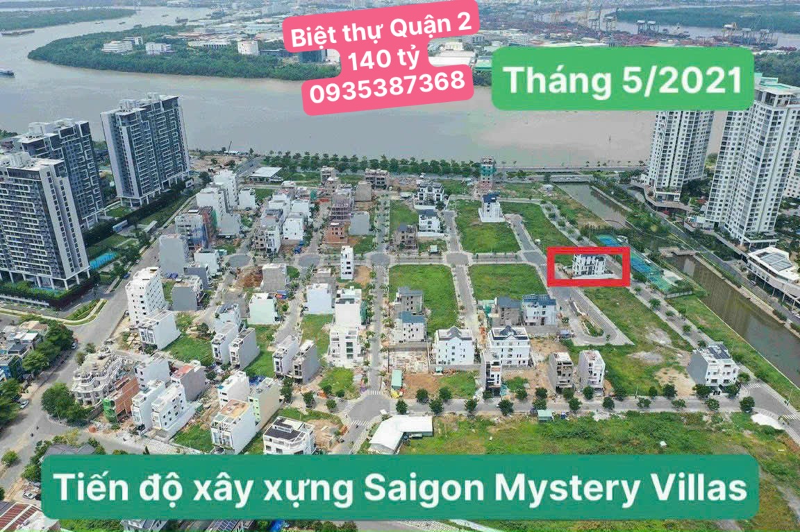 Bán biệt thự mặt tiền sông Saigon, Đảo Kim Cương, Quận 2, 448m2, 140 tỷ