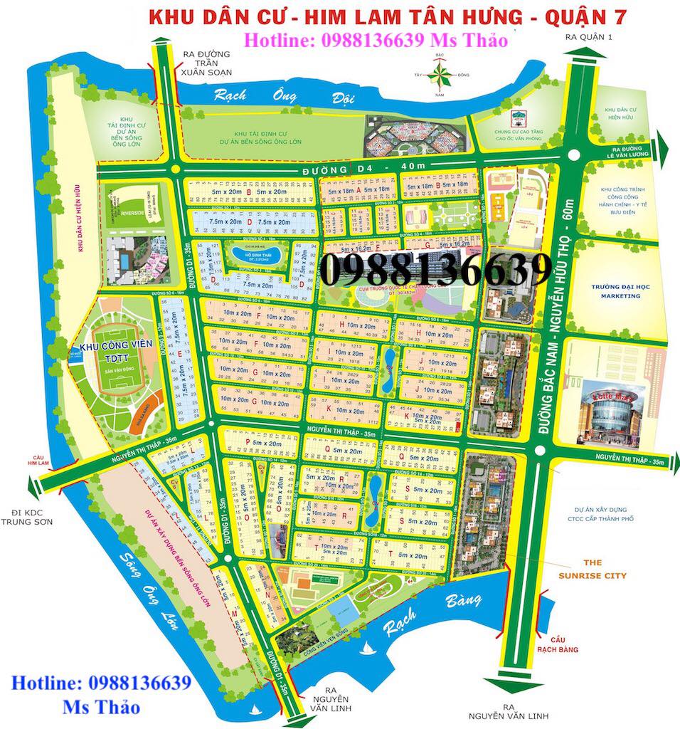Bán biệt thự KDC Him Lam kênh tẻ 38tỷ quận 7 LH:0988136639 Ms.Thảo