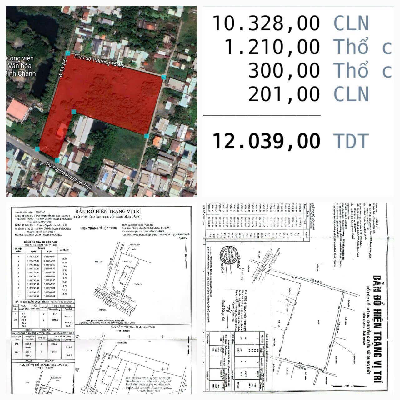 Bán nhà nát đương Hoàng Phan Thái, huyện Bình Chánh, 12039m2, 130 tỷ, 4 mặt tiền