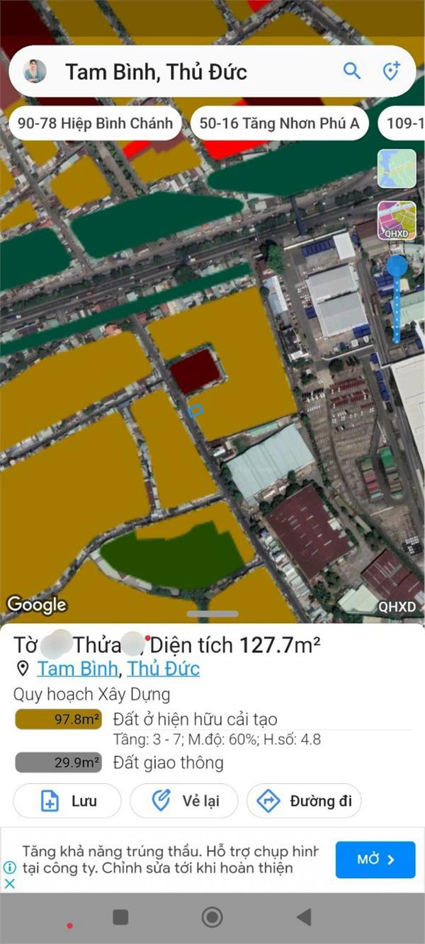Mua bán nhà mặt phố đường Phú Châu Tam Bình, Ngang 9m x 111m TL mạnh