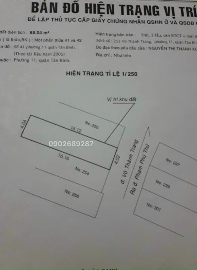 Bán nhà mặt phố tại Đường Bàu Cát, Phường 14, Tân Bình, Tp.HCM diện tích 66m2  giá 10,3 Tỷ