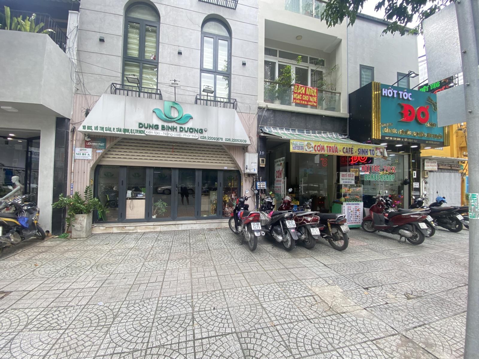 BÁN NHÀ MẶT TIỀN Đường Võ Thị Sáu, P. Tân Định, Quận 1.LHCC:0919 79 9090