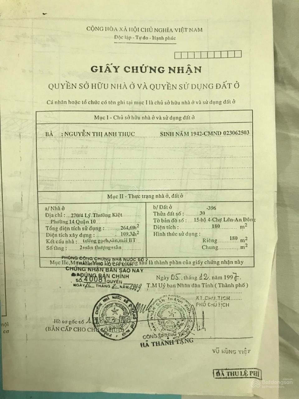 Bán nhà mặt tiền hẻm 128 Phạm Văn Hai P3 Tân Bình. Sổ hồng chính chủ.