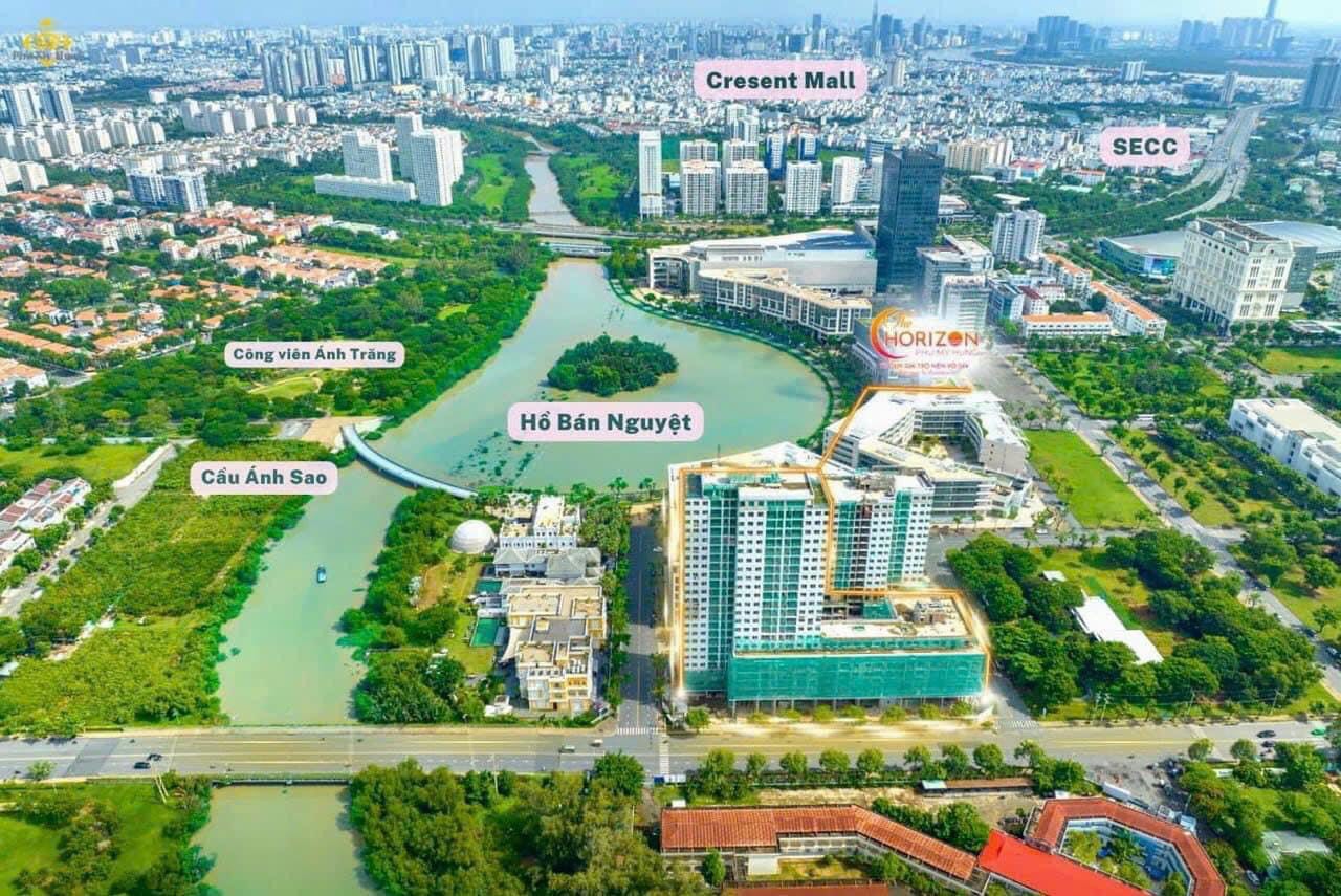 Dự án căn hộ đầu tiên và duy nhất tại khu The Crescent, view trực diện Hồ Bán Nguyệt, cầu Ánh Sao