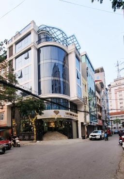Bán toà nhà siêu đẹp góc 2 mặt tiền đường 12m Phường Tân Thành Q.Tân Phú, 8.75x14m hầm lửng 3 lầu