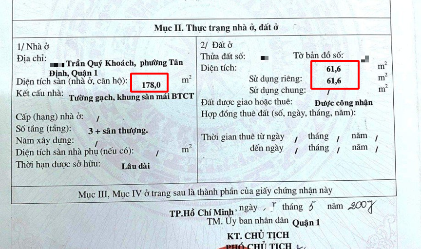 HXH 6m Trần Quý Khoách,P.Tân Định, Q1.4x18m, 4 lầu, 62m2, 16.8 tỷ TL