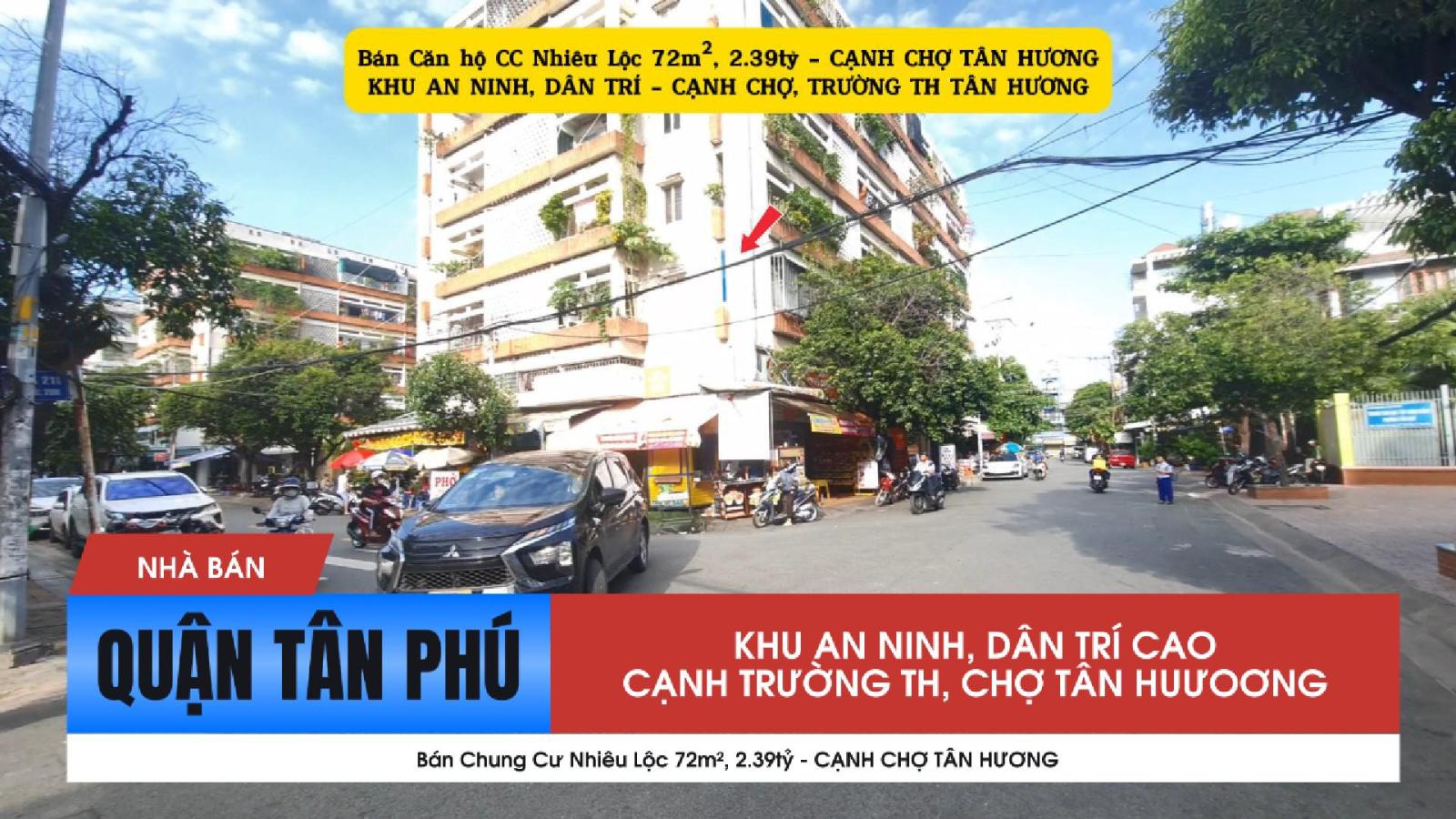 Bán Căn hộ CC Nhiêu Lộc 72m², 2.39tỷ - CẠNH CHỢ TÂN HƯƠNG