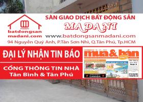 Bán nhà Hẻm 3M – Đường 30/4, P.Tân Thành, Q.Tân Phú 612548
