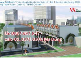 Bán nhà VX Home TL13 Và và VX HOME TX38 gồm 18x2 căn nhà phố thuộc P.Thạnh Lộc - Quận 12 giá 1,3tỷ 736369