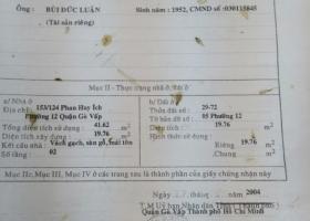Nhà bán 256/14/22 Phan Huy Ích, phường 12, Gò Vấp, 3x7m, 1Trệt+1 gác, 3PN, Đông Bắc 1854650