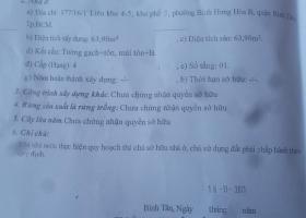 Cần tiền bán nhà hẻm Liên Khu 4-5, P. Bình Hưng Hòa B, Q. Bình Tân giá rẻ 2019933