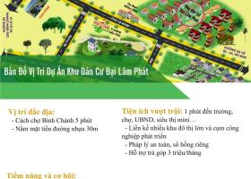 KDC Đại Lâm Phát Residential cách chợ Bình Chánh 5’, SHR 260 triệu/nền. LH 0919349139 2514932