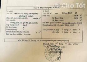 Bán nhà 480/23 Cách Mạng Tháng 8 quận 3 3259959