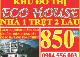 Mở bán Khu Dân Cư ECO HOUSE trên mặt tiền đường Đinh Đức Thiện nối dài, gần chợ Bình Chánh. 4954784