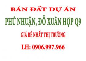 Bán đất Phú Nhuận Phước Long B, Đỗ Xuân Hợp Q9, rẻ hơn thị trường, 280m2. LH: 0906997966 6964383