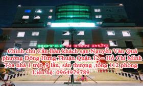 Chính chủ Cần Bán khách sạn Nguyễn Văn Quá, phường Đông Hưng Thuận,Quận 12 - Hồ Chí Minh 7009335