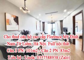Cho thuê căn hộ cao cấp Florence Mỹ Đình, Nam Từ Liêm, Hà Nội. Full nội thất. 7013890