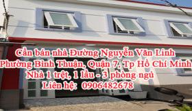 Cần bán nhà Đường Nguyễn Văn Linh, Phường Bình Thuận, Quận 7 Tp Hồ Chí Minh 7020724