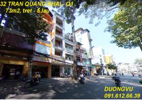 Bán gấp nhà MT 32Trần Quang Khải, Phường Tân Định, Quận 1, Tp.HCM diện tích 73.5m2  giá 31.5 Tỷ 7249848