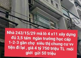 Nhà bán quận Bình Tân, đường Mã Lò gần Lê Văn Quới 4x14m 4 tấm hẻm 6m 1688809