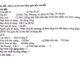 Nhà HXH Lê Đức Thọ,Gò Vấp, DT đất 175m2,3 tầng chỉ 11.5 tỷ 8023402