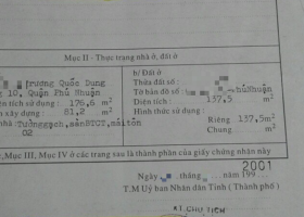 Bán Nhà MT Trương Quốc Dung ngay gần Nguyễn Văn Trỗi, P10, Phú Nhuận, 5*24.5 NH 5.8m, chỉ 38 tỷ  8137474