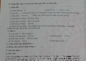 Căn Mặt Tiền chỉ 11.8 tỷ TL, Nguyễn Trọng Lội,P4, Tân Bình, 4.4*12m, 4 lầu   8151013
