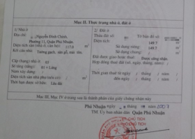 Nhà Thật Mặt Tiền Nguyễn Đình Chính, P11, Phú Nhuận. 5.2x27 nở hậu 10m, giá chỉ 28.5 tỷ TL 8159932