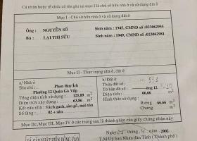 Bán gấp nhà HXH 1 sẹc, 54 Bùi Quang Là, P12, Gò Vấp.Dt:4,2x16, 1tr1l, giá:5.6 tỷ 8522804