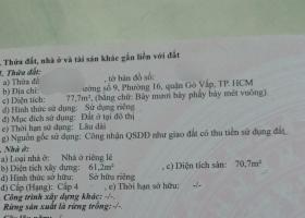 Bán nhà C4 HXH 5m thông ngay nhà VH Thiếu Nhi Q.Gò Vấp, P16. DT đất 81m2, giá chỉ 5tỷ 8687163