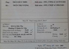 Bán nhà 145/ Lê Đức Thọ - khu CC26, P.17, Gò Vấp: 4,2 x 16, giá 7 tỷ 8833189