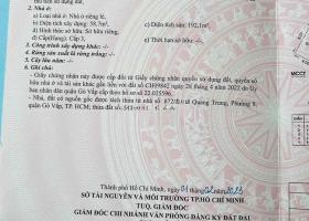 Bán Nhà Chính Chủ Địa Chỉ: 872/55/12a Quang Trung,P8, Quận Gò Vấp chỉ 125triệu/m² 8864249