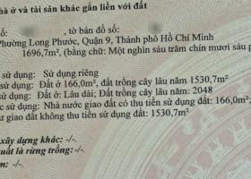 Bán đất hẻm oto đường Long Thuận Quận 9 - 1696,7m2 có 166m2 thổ cư ngang mặt tiền 21m Sổ CN 💥 Thương Lượng  8923745